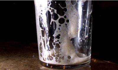 Picture of a drained beer glass
