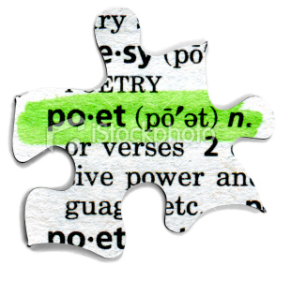 Image of Jigsaw piece with the word Poet in the centre